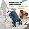 MONZANA® Chariot de courses bleu merle 56 litres 3 en 1 Voir les images du produit 3