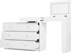 A white vanity table with drawers and a mirror with LED lighting. Anteprima dell’immagine prodotto