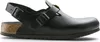A studio shot of a single black Birkenstock shoe. Produktbild-Vorschau