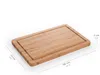 A bamboo cutting board with dimensions indicated by lines and text. Náhled obrázku produktu