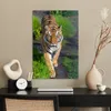 MuchoWow® Poster Tiger - Gras - Tiere 60x90 cm - Produktbild-Vorschau 3