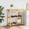 Kuchyňský vozík monza masivní borové dřevo Hnědá / 84 x 40 Náhled obrázku produktu 3