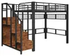 Platzsparendes Hochbett 140x200cm Metall Schwarz mit Produktbild-Vorschau 13