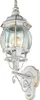 A rustic-style outdoor wall lamp with a distressed white and gold finish. Produktbild-Vorschau