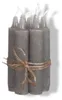 Stabkerze 7er Set, Rustikale Tafelkerze, 11 x 2cm GRAU Produktbild-Vorschau 2