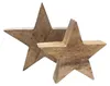 3.07 Etoiles en lot de 2 en bois de manguier - 20 cm / 15 Voir les images du produit 1
