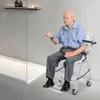 Koupelnová židle, skládací design, bezpečnostní prvky, BÍLÁ Náhled obrázku produktu 2