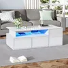 Sweiko 100x50x35cm čajový stolek s LED, konferenční stolek Náhled obrázku produktu 18
