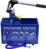 A blue pressure testing pump with a handle, gauge, and hose, set against a white background. Anteprima dell’immagine prodotto