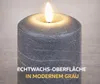formano LED-Wachskerze Grau 7x12 cm 3D Flackereffekt & Produktbild-Vorschau 6