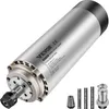 A silver spindle motor with black accents and accessories shown in the foreground, all on a white background. Náhled obrázku produktu