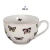 Clayre & Eef Tasse mit Untertasse 200 ml Weiß Rosa Produktbild-Vorschau 2