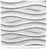 A white 3D wall panel with a wave-like pattern. Podgląd zdjęcia produktu