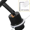 Close-up of a lamp's adjustable joint and shade, with an inset showing the shade's 180-degree adjustability. Produktbild-Vorschau
