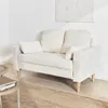 sweeek - 2-Sitzer-Sofa mit Bouclé Teddystoff und Holzbeinen Produktbild-Vorschau 6