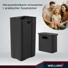 WELLGRO Treteimer 2x30L Silber – Edelstahl mit Softclose & Produktbild-Vorschau 7