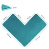 WohnDirect tapis de bain d'angle PARIS Petrol 100 x 100 x Voir les images du produit 2