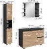 Meubles bain Vicco J-Shape Gris 3 parties, Model 38202 Voir les images du produit 7