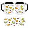 Kaffeebecher Schwarz in weiß zum Thema Obst mit Produktbild-Vorschau 4