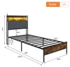 UnboxG Metallbett 90x200 mit Stauraum-Kopfteil,LED und Produktbild-Vorschau 7