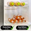 com-four® 3x Flaschenhalter Kühlschrank – Faltbare Silikon Produktbild-Vorschau 3
