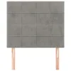Kopfteil Hellgrau 80x5x118/128 cm Samt Produktbild-Vorschau 3