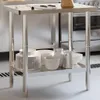 Piano di lavoro della cucina 82,5x55x85 cm in acciaio inox Anteprima dell’immagine prodotto 2
