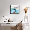 Gerahmtes Poster - Schwarzer Rahmen - Marmor Modern Blau - Produktbild-Vorschau 6