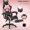 Gaming Stuhl mit Lendenwirbelstütze und Fußstütze 150kg, Produktbild-Vorschau 3
