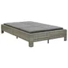 vidaXL 2-Personen-Sonnenliege mit Auflage Grau Poly Rattan Produktbild-Vorschau 1