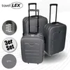 Kofferset 3tlg EVA Polyester Reisekofferset silbergrau Produktbild-Vorschau 1