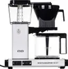 A white and black Moccacoffee machine is shown against a white background. Produktbild-Vorschau