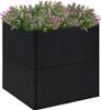 vidaXL Pflanzkübel Schwarz 80x80x80 cm Poly Rattan Produktbild-Vorschau 2