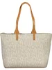 Borsa da donna beige con dettagli a contrasto, realizzata Anteprima dell’immagine prodotto 2