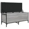 Sitzbank mit Stauraum Grau Sonoma 102x42x45 cm Produktbild-Vorschau 5