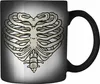 Trendation - Skelet Farbwechsel Zauber-Tasse Herz Geschenk Produktbild-Vorschau 1