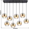 Globo Lighting Hängeleuchte Metall schwarz matt, 8x E27 Produktbild-Vorschau 4