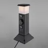Záhradný stĺpik IP44 2 zásuvky SOLIGHT PG05 čierny hranol Náhľad obrázku produktu 4