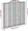 BEI CLORIS Gabionen mit Hochbogen 7 Stk. 200x30x200/220cm Produktbild-Vorschau 3