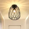 ZMH Lampa Sufitowa Czarna Vintage Lampa Sufitowa 1 Płomień Podgląd zdjęcia produktu 1