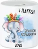 Endlich Schulkind 2025 Elefant Spardose Produktbild-Vorschau 1
