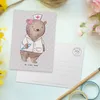 Mr. & Mrs. Panda Postkarte Anästhesistin Herz - Grau Produktbild-Vorschau 3