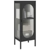 vidaXL Sideboard Noir 40x35x105 cm Verre et acier - Voir les images du produit 5