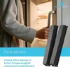 A person opens a refrigerator door, with two filter-like products in the foreground. Produktbild-Vorschau