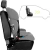 A car seat is shown from the side, with a diagram of a car in the upper right corner showing the car seat installed inside. Náhled obrázku produktu