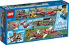 The back of a LEGO City playset box showing various scenes and models from the set. Produktbild-Vorschau