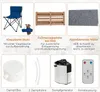 A collage of product components and accessories for a portable steam sauna. Náhľad obrázku produktu