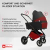 BabyLux® Kinderwagen 3in1 Set ROSSO, Schwarz Faltbar Leicht Produktbild-Vorschau 2