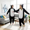 Pigiama Onesie Kigurumi Costume Travestimento Husky Nero Anteprima dell’immagine prodotto 7