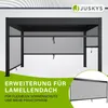 Juskys Seitenwand 4 m für Lamellendach Tahiti - Aluminium & Produktbild-Vorschau 3